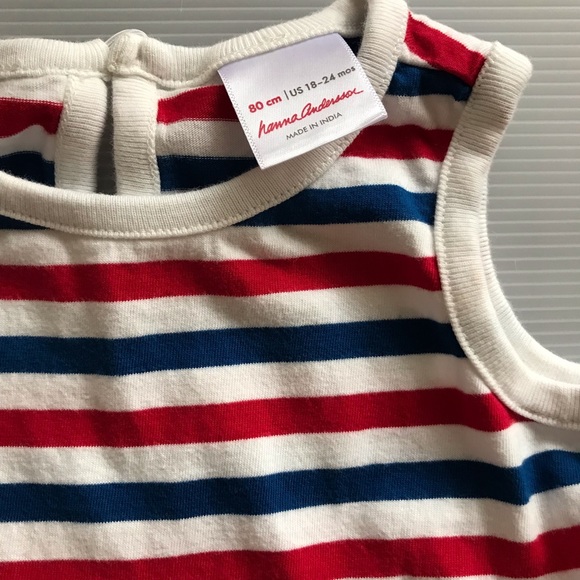 HANNAH ANDERSSON 4th of July Striped Ruffle Dress - Picture 5 of 6
